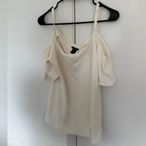 Ann Taylor Off-Shoulder Cream Blouse